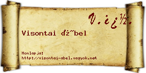 Visontai Ábel névjegykártya