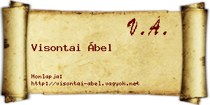 Visontai Ábel névjegykártya